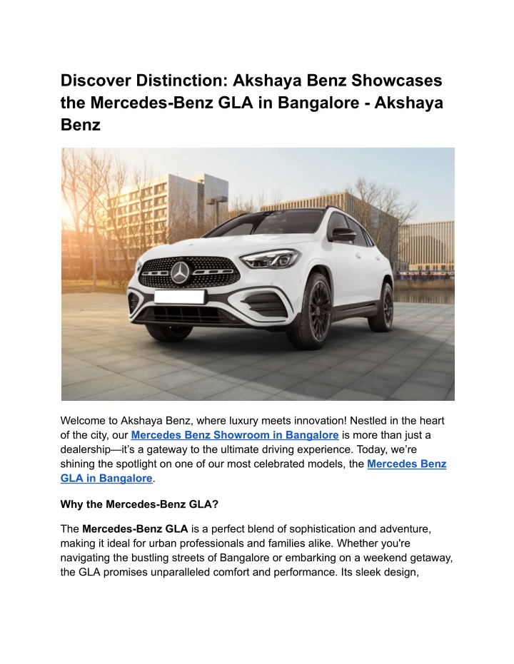 discover distinction akshaya benz showcases