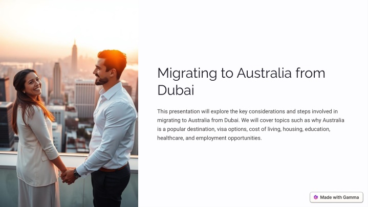 migrating to australia from dubai