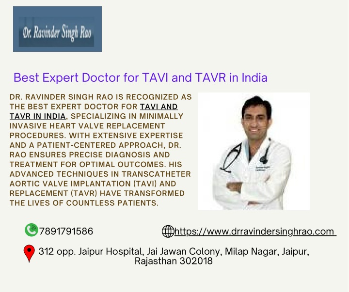 best expert doctor for tavi and tavr in india