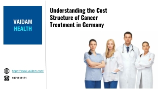 Understanding the Cost Structure of Cancer Treatment in Germany