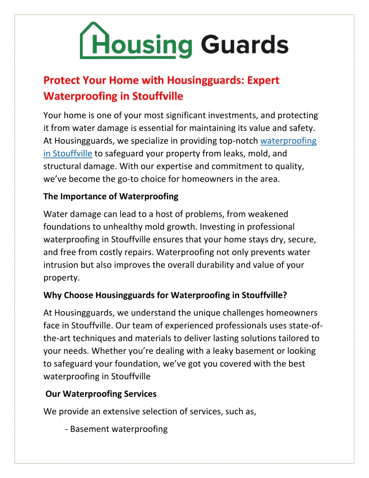 protect your home with housingguards expert