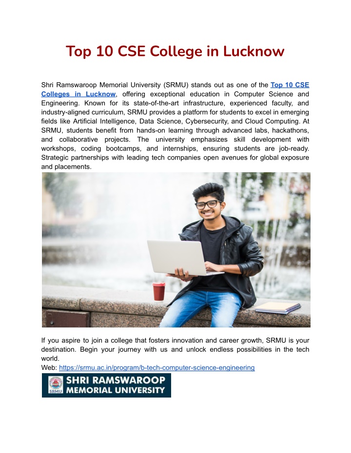 top 10 cse college in lucknow