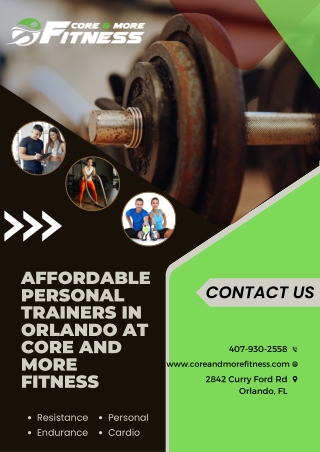 Affordable Personal Trainers in Orlando at Core and More Fitness