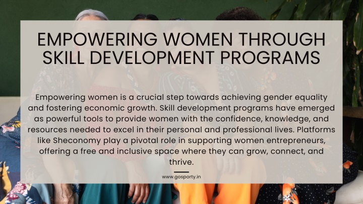 empowering women through skill development