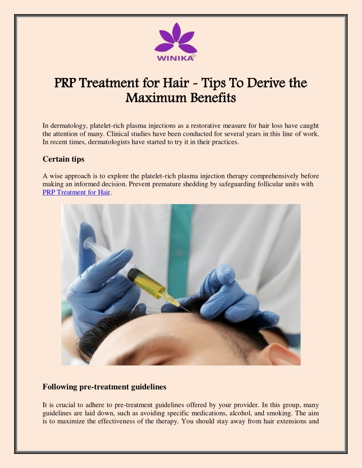 prp treatment for hair prp treatment for hair