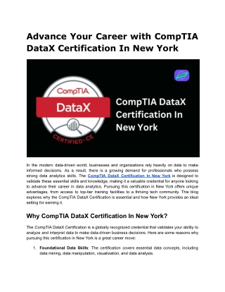 advance your career with comptia datax