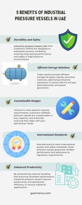 5 Benefits of Industrial Pressure Vessels in UAE | Greentech Oilfield