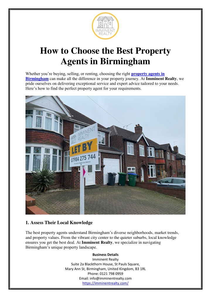 how to choose the best property agents