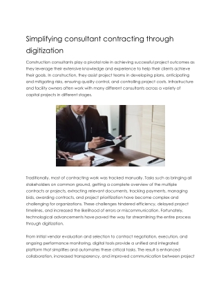 simplifying consultant contracting through