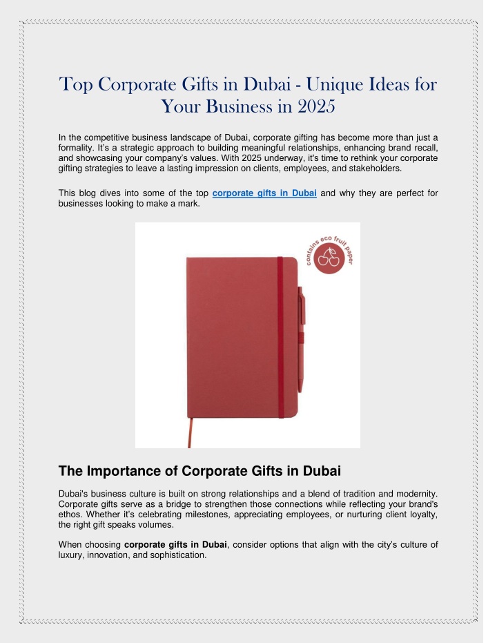 top corporate gifts in dubai unique ideas