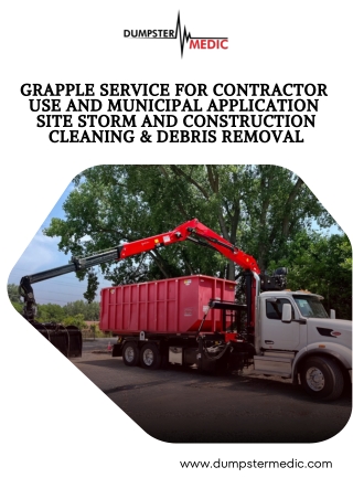 Grapple Services for Contractors, Municipalities, and Construction Cleanup