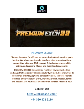 premium exch99 discover premium exch99 our very