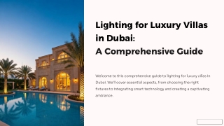 luxury villa lighting dubai