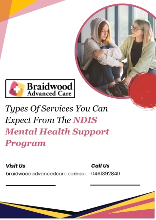 Types Of Services You Can Expect From The NDIS Mental Health Support Program