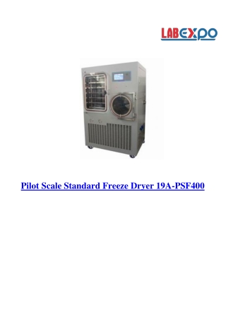 Pilot Scale Standard Freeze Dryer 19A-PSF400