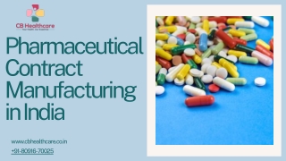 Pharmaceutical Contract Manufacturing in India