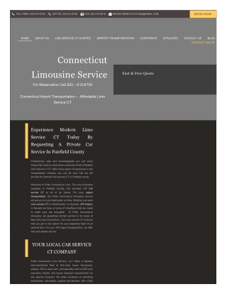 Premium Connecticut Limo Services with Pride Connecticut Limo Service, LLC