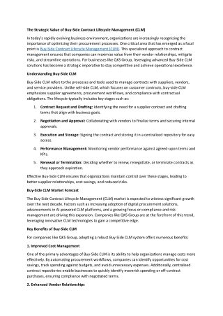 the strategic value of buy side contract