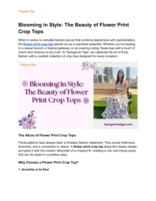 blooming in style the beauty of flower print crop
