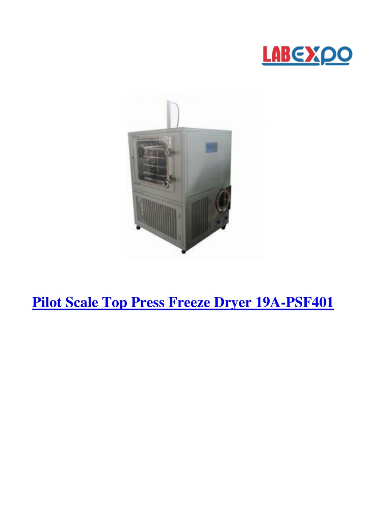 pilot scale top press freeze dryer 19a psf401