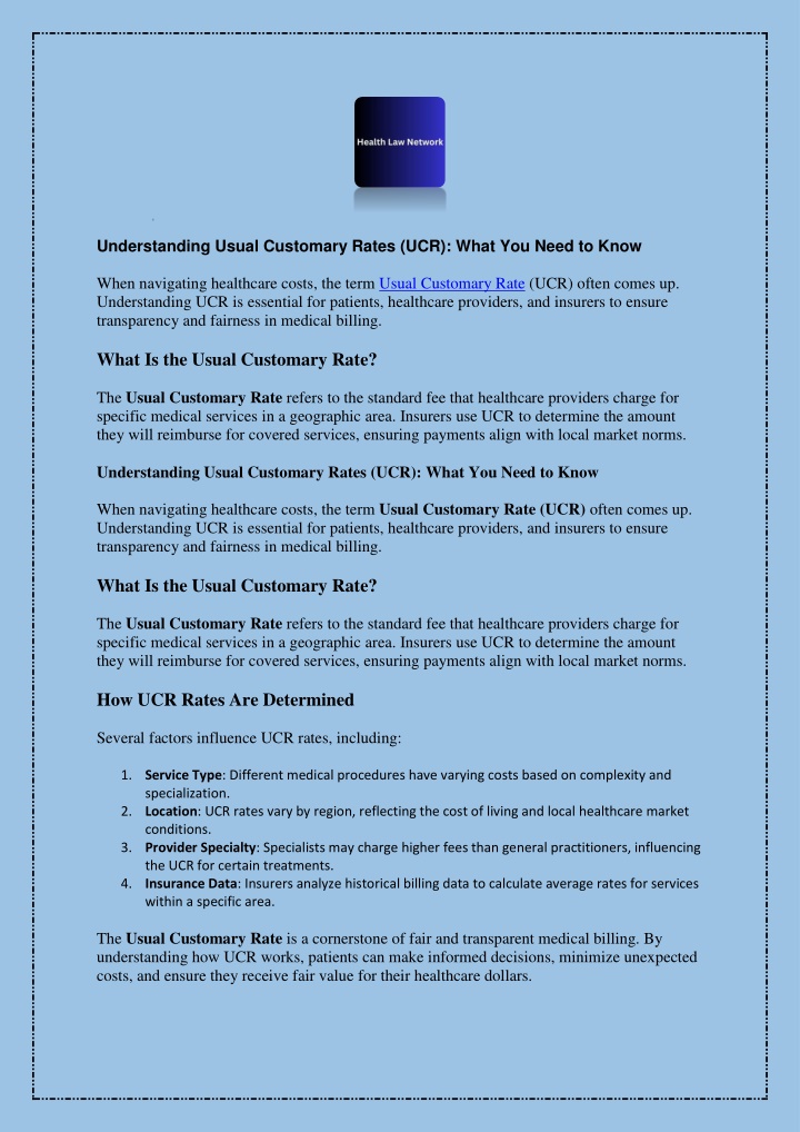 understanding usual customary rates ucr what