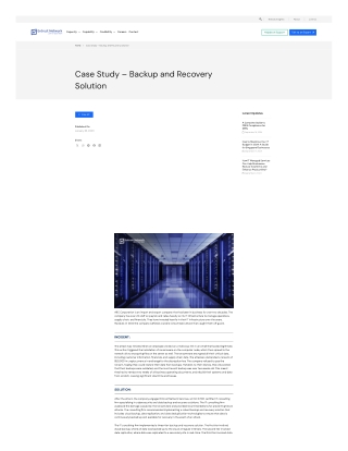 Case Study – Backup and Recovery Solution