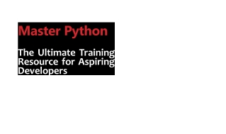 master python the ultimate training resource