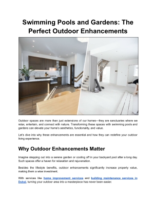 Swimming Pools and Gardens_ The Perfect Outdoor Enhancements