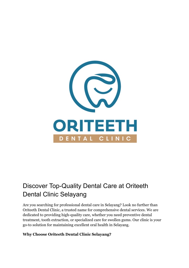 discover top quality dental care at oriteeth