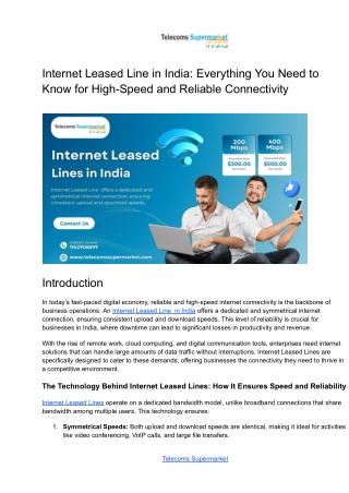 internet leased line in india everything you need