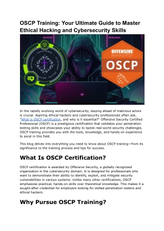 oscp training your ultimate guide to master
