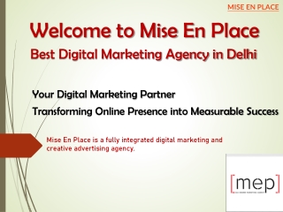 Mise En Place Best Digital Marketing Agency in Delhi