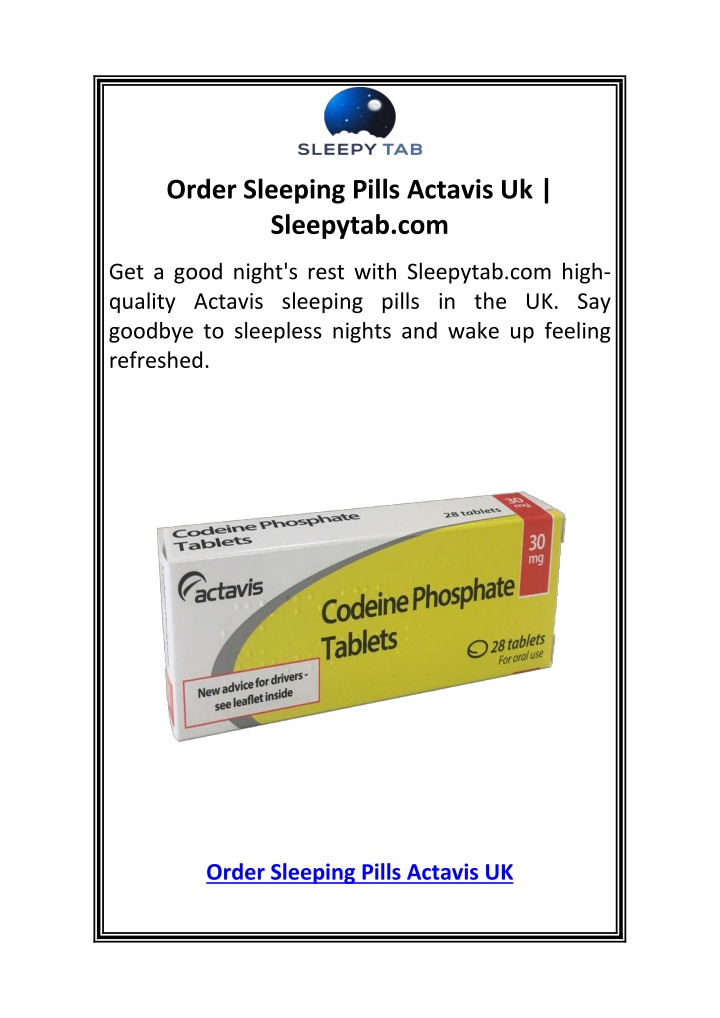 order sleeping pills actavis uk sleepytab com