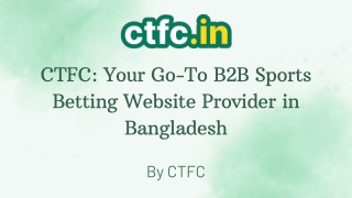 B2B Sports Betting Website Provider in Bangladesh