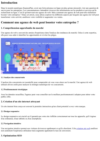 Comment une agence de web peut booster votre entreprise ?