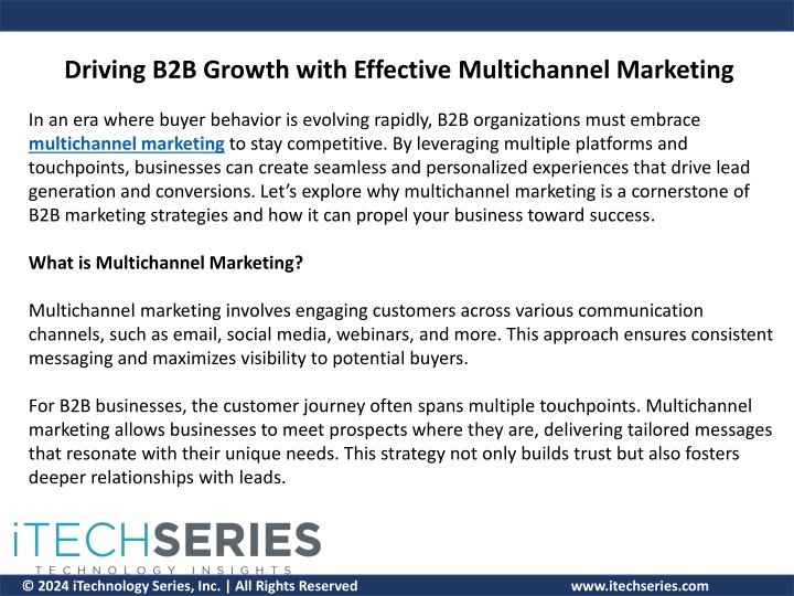 driving b2b growth with effective multichannel