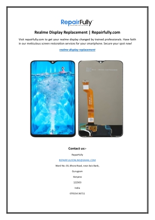 Realme Display Replacement | Repairfully.com