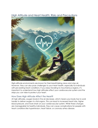high altitude and heart health risks