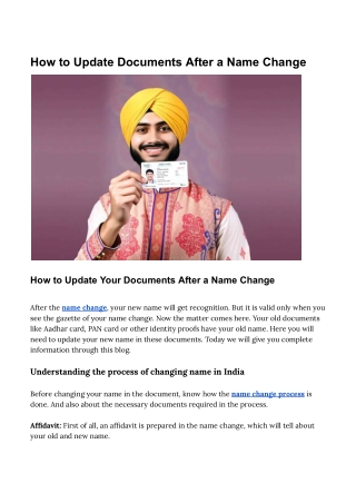 How to Update Your Documents After a Name Change