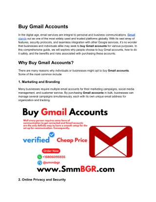 Purchase Best PVA Site  To Buy Gmail Accounts United States