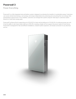 Tesla Powerwall 3 Datasheet - Halcol Energy