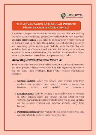 Website Maintenance