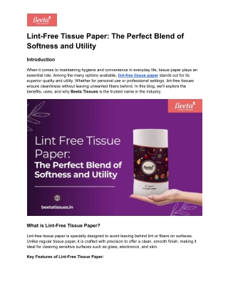 lint free tissue paper the perfect blend