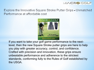 Explore the Innovative Square Stroke Putter Grips – Macrogolf