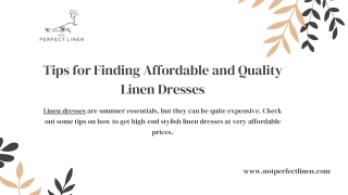 Tips for Finding Affordable and Quality Linen Dresses