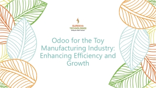 odoo for the toy manufacturing industry enhancing