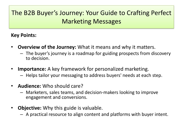 the b2b buyer s journey your guide to crafting perfect marketing messages