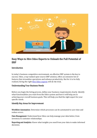 Mastering ERP Implementation: How to Choose the Right Odoo Expert