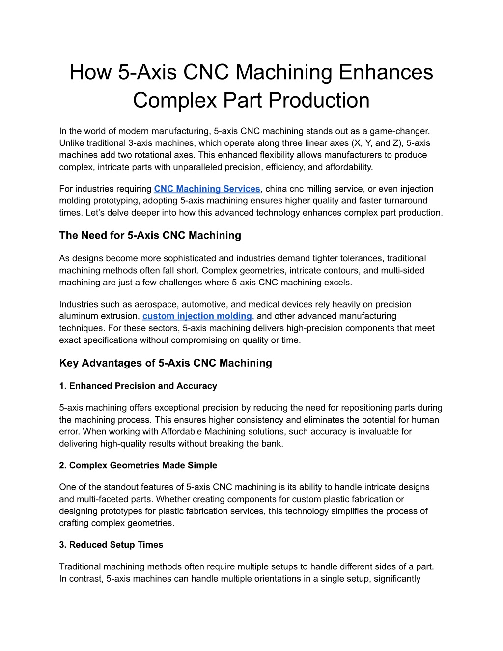 PPT - How 5-Axis CNC Machining Enhances Complex Part Production ...