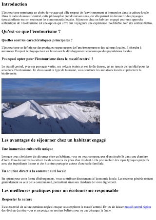 Séjourner chez un habitant engagé pour une approche authentique de l’écotourisme